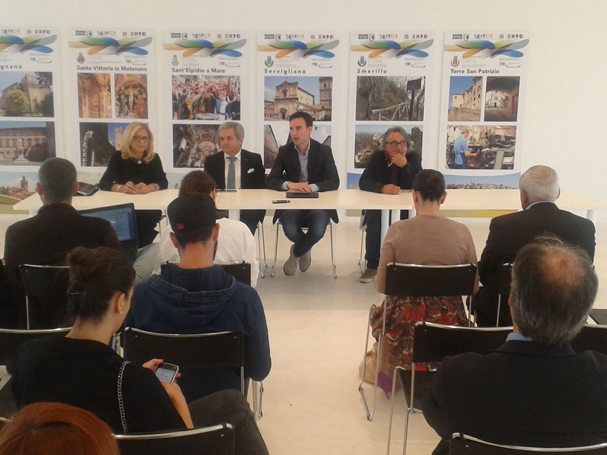 Una conferenza stampa per il Diamond Center, la porta d’ingresso nelle Marche durante EXPO 2015