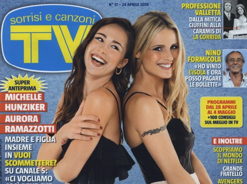 Aurora Ramazzotti in Feleppa sulla copertina di TV Sorrisi e Canzoni